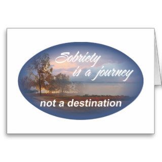 sobriety is a journey 10 greeting card