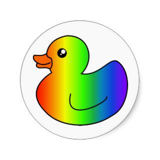 Rainbow Rubber Duck Stickers