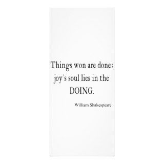Things Won Joy Soul Lies Doing Shakespeare Quote Invite