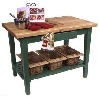 John Boos 48W Classic Country Work Table, Barn Red
