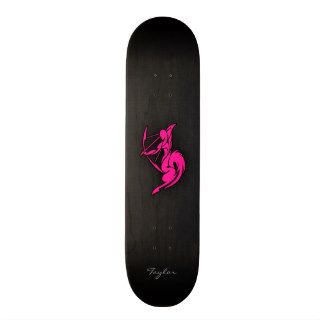 Hot Pink Sagittarius Archer Zodiac sign Skateboard Decks