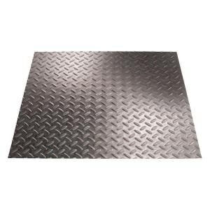Fasade 4 ft. x 8 ft. Diamond Plate Galvanized Steel Wall Panel S66 30