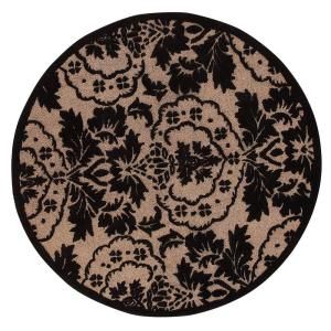 Home Decorators Collection Amberley Beige/Black 5 ft. 9 in. Round Area Rug 0374050210