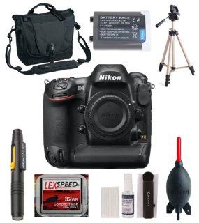 Nikon D4 (Body Only) w/ Deluxe Accesory Kit 32GB CF Card + Vaguard Bag + Tripod + Battery and More  Slr Digital Cameras  Camera & Photo