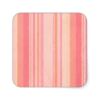 Retro Color Peach Lemon Stripes Stickers