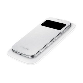 Samsung Galaxy S 4 S View Wireless Charging Cover Folio Case (White) Cell Phones & Accessories
