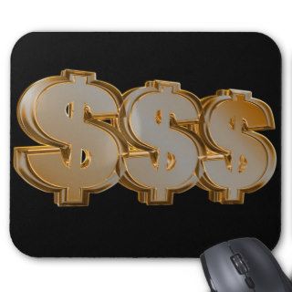 Triple Dollar Signs Mousepad