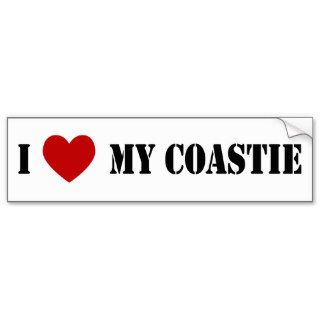I Love My Coastie Bumper Stickers