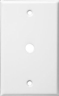 Stainless Steel Metal Wall Plates 1 Gang Cable .406 White   Switch Plates  