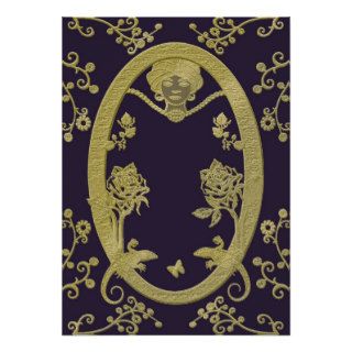 delicate art in gold poster
