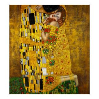 The Kiss By Gustav Klimt Posters