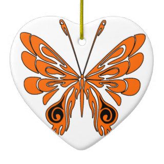 Flame Tattoo Butterfly Christmas Ornament