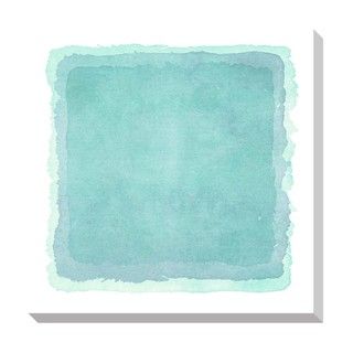 Abstract Light Blue Watercolor Oversized Gallery Wrapped Canvas Canvas