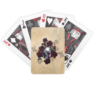 Skull and Roses Tattoo Style Goth Art Card Deck