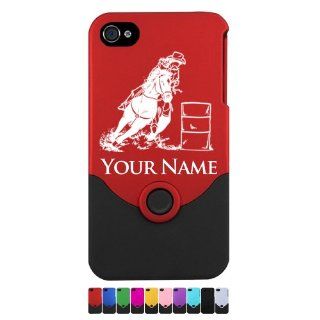 Engraved iPhone 4/4S Case/Cover   BARREL RACING COWGIRL, BARREL RACER   Personalized for FREE (Click the CONTACT SELLER button after purchase and send a message with your case color and engraving request) Cell Phones & Accessories