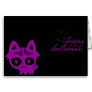Evil Kitty Halloween Card