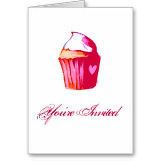 Cupcake Invitation Greeting Cards