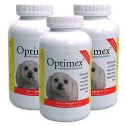 Optimex Anti Tear Stain 8.5 oz / 240 gram Bottles (Pack of 3) Pet Vitamins & Supplements