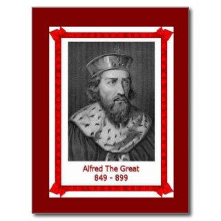 Famous people, King Alfred the Great 849 899 Postcard