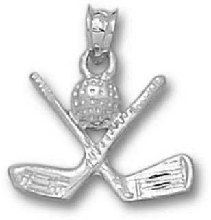 Crossed Golf Clubs with Golf Ball Pendant   Sterling Silver Jewelry Clothing