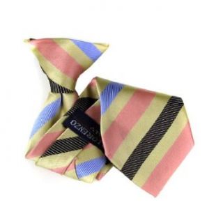Pink   Blue   Gold   Brown Kids Clip On Necktie   11 inch Clothing