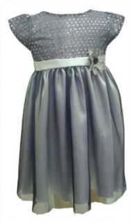 Holiday Sparkles Dress with Pleated Tulle Skirt (4 6x) (6x, Black Silver) Clothing