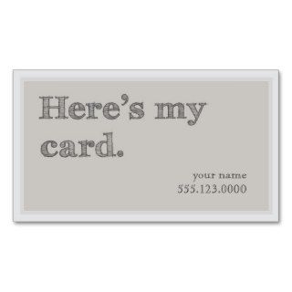 "Here's My Card" Networking Groupon Business Card Template