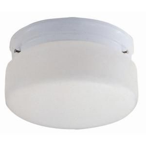 Design House 2 Light White with Opal Glass Flush Mount Ceiling Light Fixture 507327