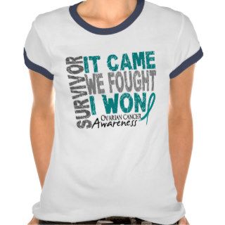 Ovarian Cancer Survivor It Came We Fought I Won T Shirt