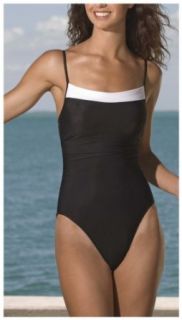 Miraclesuit Women's Whites & Brights Colorblock Kara One Piece Swimsuit, Chocolate, Size 16
