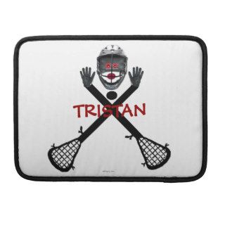 Lacrosse Player Cartoon Sleeve For MacBooks