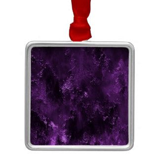 Purple Grunge Metal Effect Ornament
