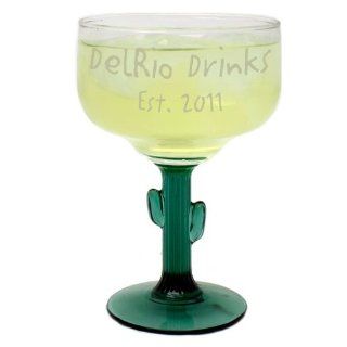 Choose Font Personalized Margarita Glass Kitchen & Dining