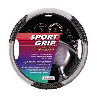 Superior 58 1100Y Slip On Massage  Velour Gray Steering Wheel Cover Automotive
