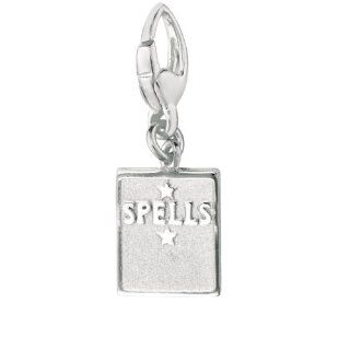Sterling Silver SPELLS BOOK Charm Jewelry