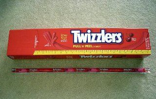 $0.98 ea. (20 Pack) Twizzlers Pull 'N' Peel Cherry 24" Long 2.5 Oz ea.   BULK  Licorice Candy  Grocery & Gourmet Food