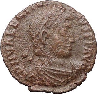 VALENTINIAN I 375AD Ancient Roman Coin ANGEL NIKE VICTORY over death 