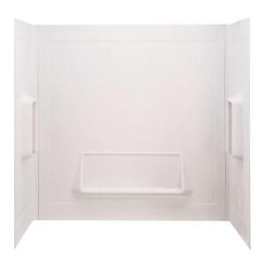 ASB Pro Series 30 in. x 61 in. x 58 in 3 Piece Glue Up Tub Wall Surround in High Gloss White 39444