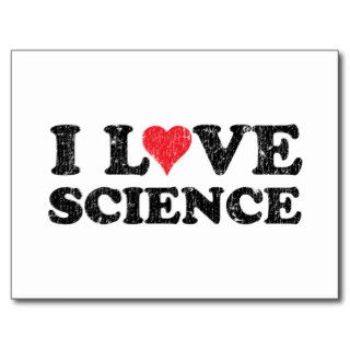 I Love Science Postcards