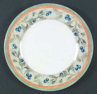 Interiors (PTS) Blueberry Dinner Plate, Fine China Dinnerware   Blueberries,Gree