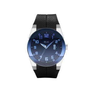 RELIC Mens Blue Dial Black Strap Watch