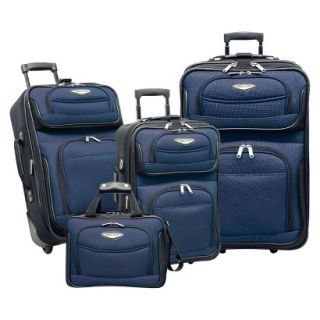 Traveler s Choice Amsterdam 3 Piece Upright with Tote   Blue