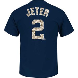 New York Yankees Derek Jeter Majestic MLB Camo Player T Shirt
