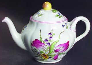Spode Marlborough Sprays Small Teapot & Lid, Fine China Dinnerware   Marlborough