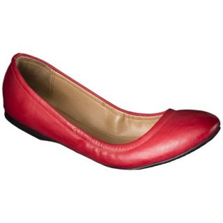 Womens Mossimo Supply Co. Ona Side Scrunch Ballet Flat   Red 8