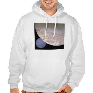 Triton with Neptune in the background NASA Sweatshirt