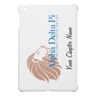 Alpha Delta Pi Gold Lion and Blue Name iPad Mini Cases
