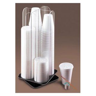 CAL MIL Plastic Products, Inc 378 Revolving Cup and Lid Dispenser 4 Compartments, Up to 4" Diam. Health & Personal Care