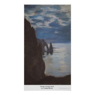 ocean and sky meet  by Claude Monet Posters