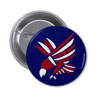 Red, White, and Blue American Eagle Art Button